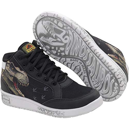 Bota Dinossauro Park Tenis Vissi Dino Rex Infantil + Brinde - Preto 31
