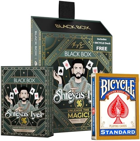 Black Box Premium Limited Edition Black Box X Shreyas Iyer Playing Cards Educational Board Game Marked Deck for Magic, Poker & Cardistry, for Adult