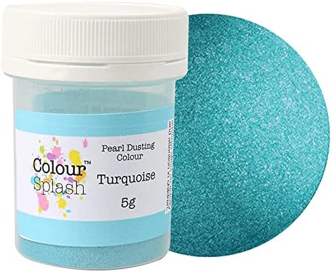COLOUR SPLASH Pearl Food Colouring Dusts, Lustre Dust For A Pearlescent Finish to Cake Surfaces Or Decorations, Create A Rainbow Cake Kit With An Assortment of Glistening Colours - Pearl - Ruby Red5g