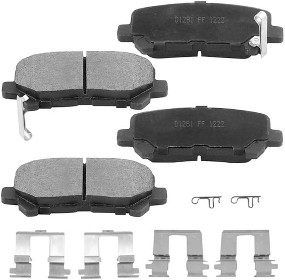 Rear Ceramic Brake Pads for 2009 2010 2011 2012 2013 2014 2015 Honda Pilot, 2011-2017 Honda Odyssey, 2007-2013 Acura MDX, 2010-2013 Acura ZDX Rear Brake Pads Set