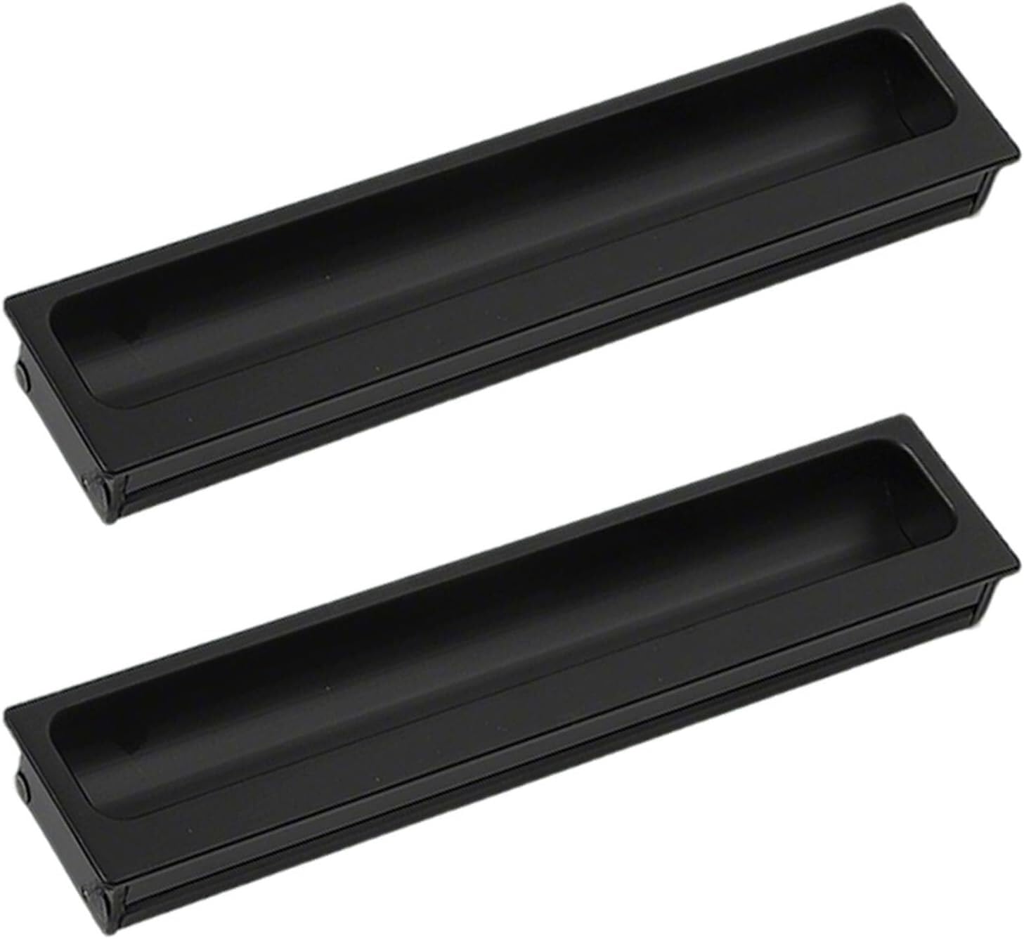 Mkauyycb One Color Recessed Handles, Concealed Handles, 2 Pcs Aluminum Alloy Sliding,Flush(Hole Distance 128Mm)