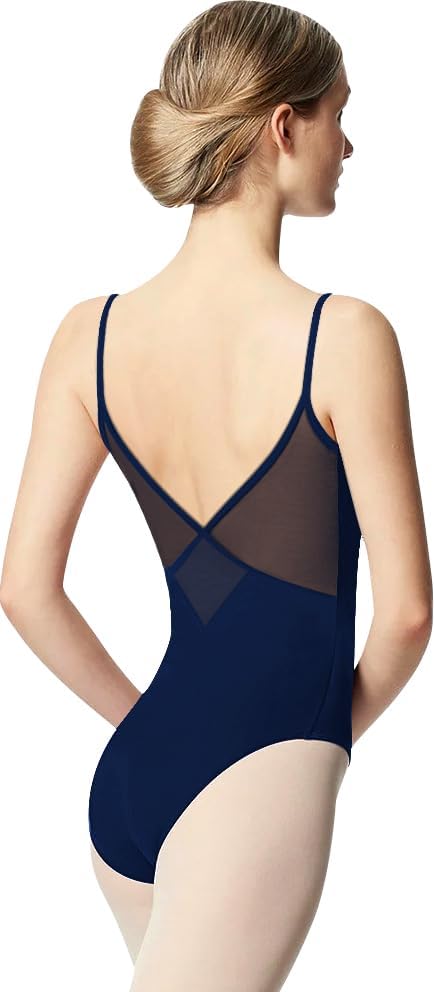 Women Camisole Ballet Leotards for Dance Gymnastics Outfits Drawstring, Full Front Lining