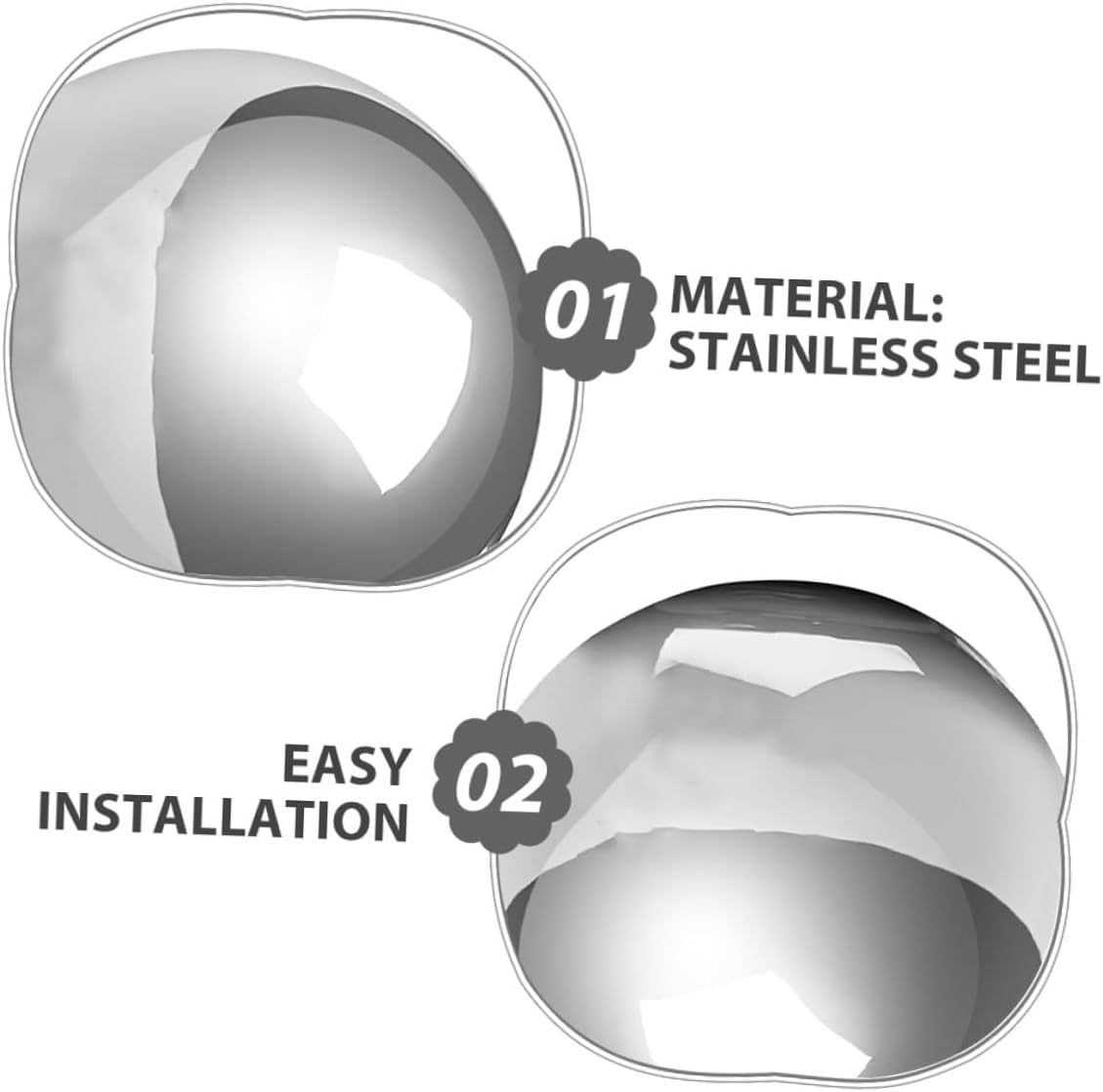 VICASKY Reflective Stainless Steel Gazing Ball Outdoor Garden Sphere 11 Inch Polished Mirror Steel Ball Decorative Lawn Ornament