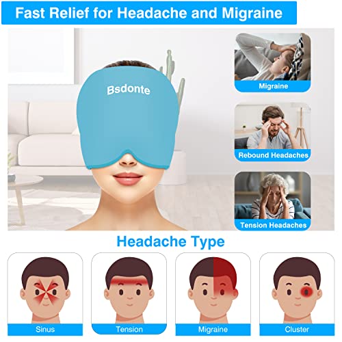 Bsdonte Cold Cap Emicrania Cappello per emicrania