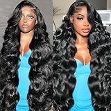 Nollipopco 30inch 13x6 Body Wave Lace Front Wigs Human Hair 200 Density HD Lace Frontal Wigs Pre Plucked with Baby Hair 12A Glueless Frontal Wigs for Black Women