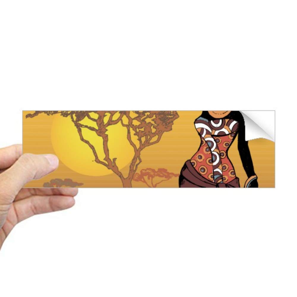 Sticker fenetre savane africaine noir autocollant rectangulaire vitre