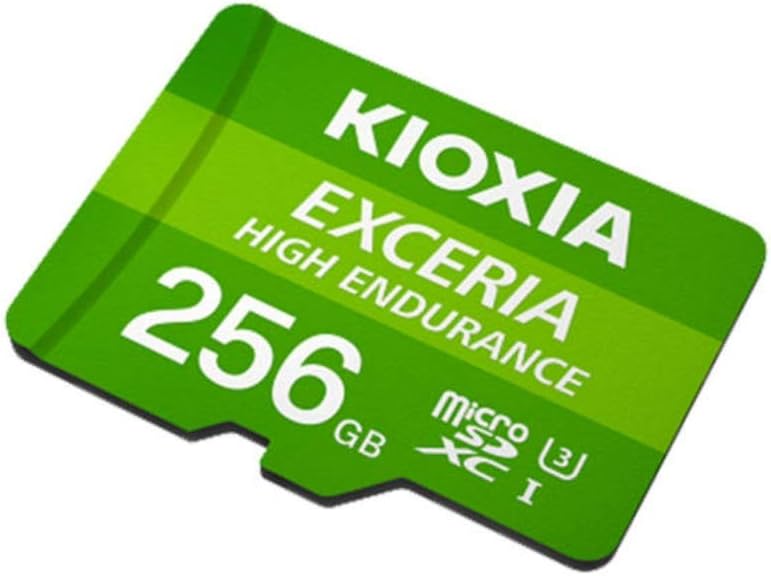 Kioxia 256GB microSD Exceria High Endurance Flash Memory Card U3 V30 C10 A1 Read 100MB/s Write 85MB/s LMHE1G256GG2