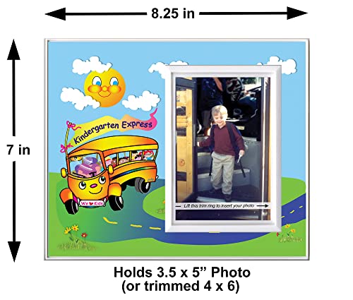 Kindergarten Express | Picture Frame For School Pictures Kindergarten Keepsake Gift Or Kindergarten Graduation Photo Frame | Holds 3.5 X 5 Photo | Tabletop Display #TOP2