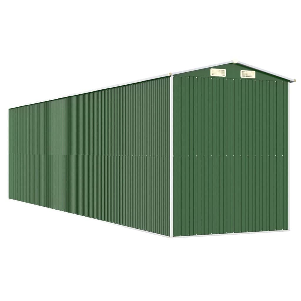 Générique Abri de Jardin Vert 192x772x223 cm Acier galvanisé,Maison & Jardin,Pelouses & Jardins,Vie en extérieur,Structures extérieures,Cabanes & abris de Jardin,3147434
