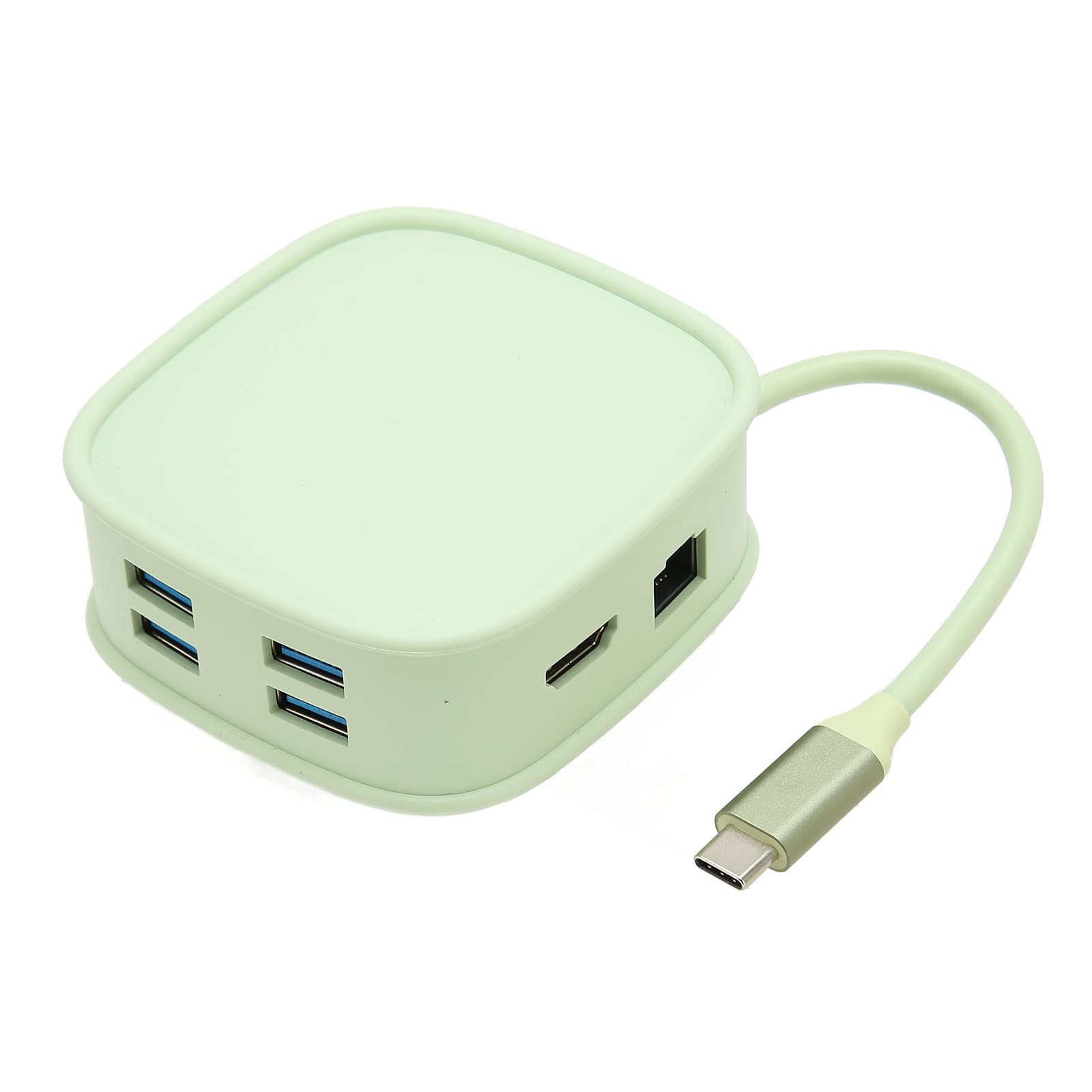 Hub USB C, 10 in 1 PD a Ricarica Rapida con risoluzione 4K HD 30Hz Plug And Play Porta RJ45 Adattatore HDMI USB3.0 Trasmissione ad Alta velocità Stazione Docking USB C (Verde)