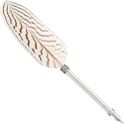 Vista 24 de Gullor Pluma de pluma vintage, pluma de inmersión de plumas naturales con caja de regalo, negro y marrón