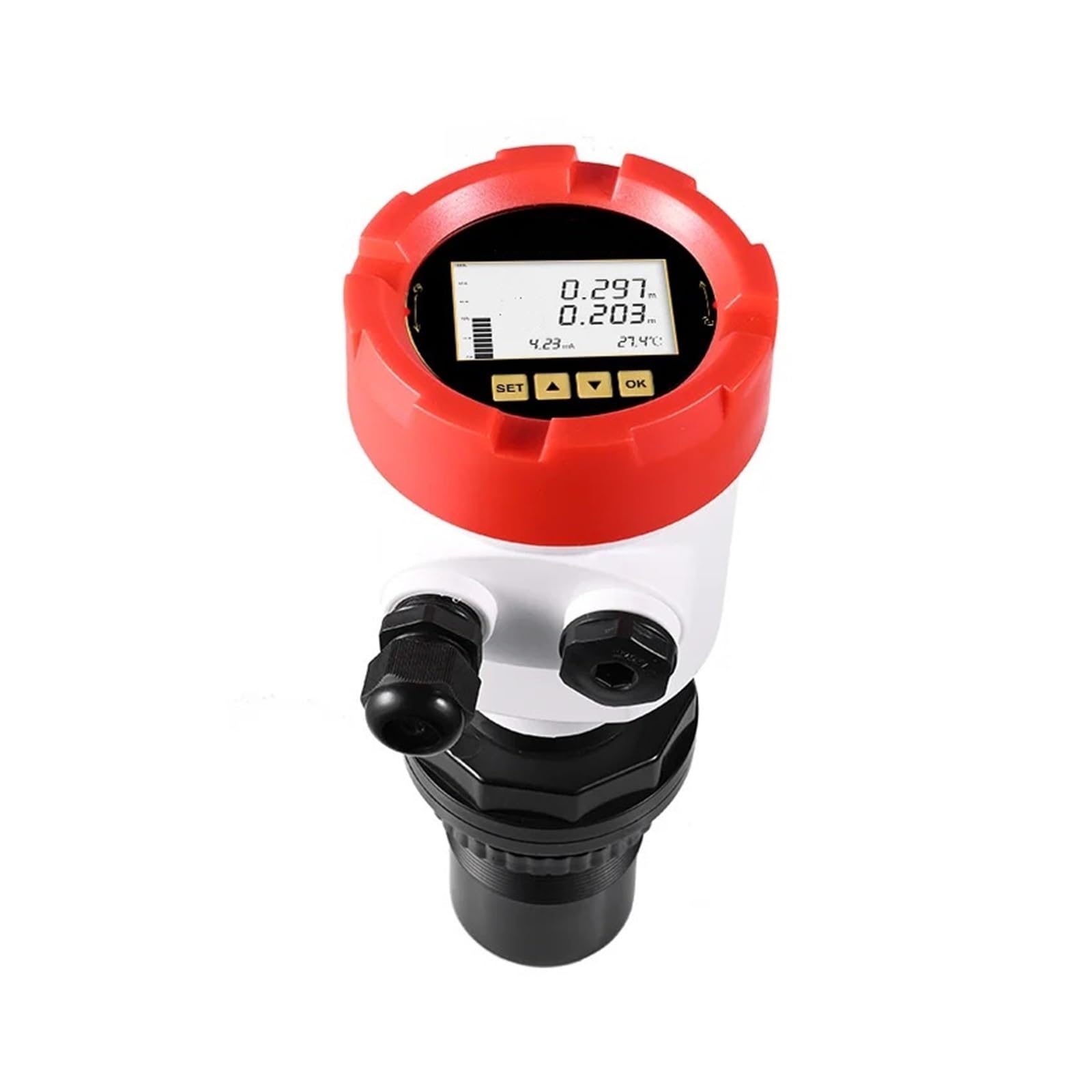 KACOME 10m Range Tank Level Gauge 20m Level Sensor 4-20mA RS485 Relay DC24V Power Supply(10M Range 4-20mA)