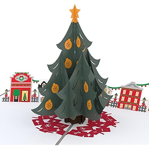 Lovepop Christmas Tree Village Pop Up Christmas Card, 3D Card, Holiday Card Cover