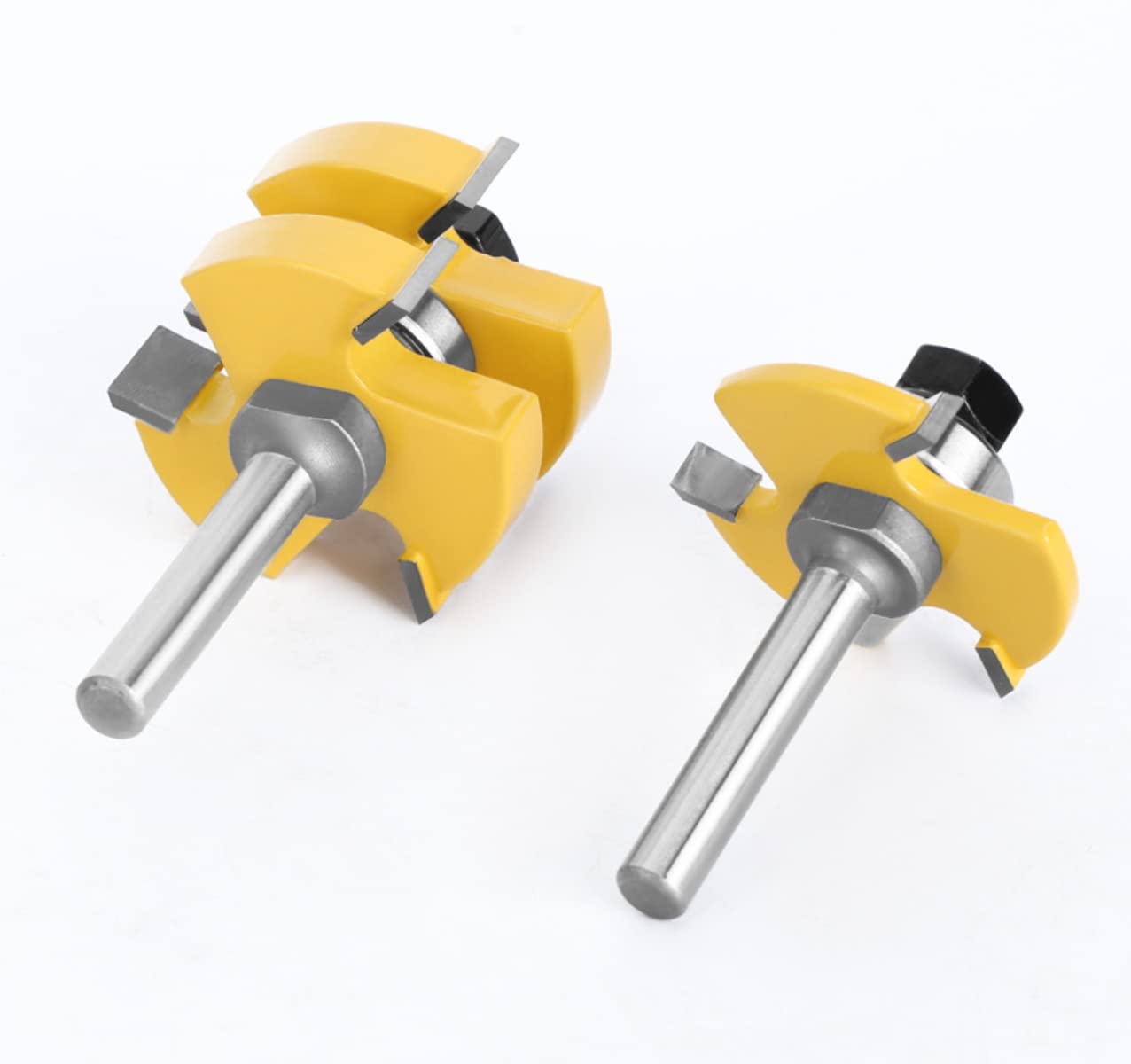 APLUS 8mm Queue Langue Appariée et Fraise de Rainure Set 3 Dents Forme T Cutter en Bois de Coupe Outil de Travail du Bois