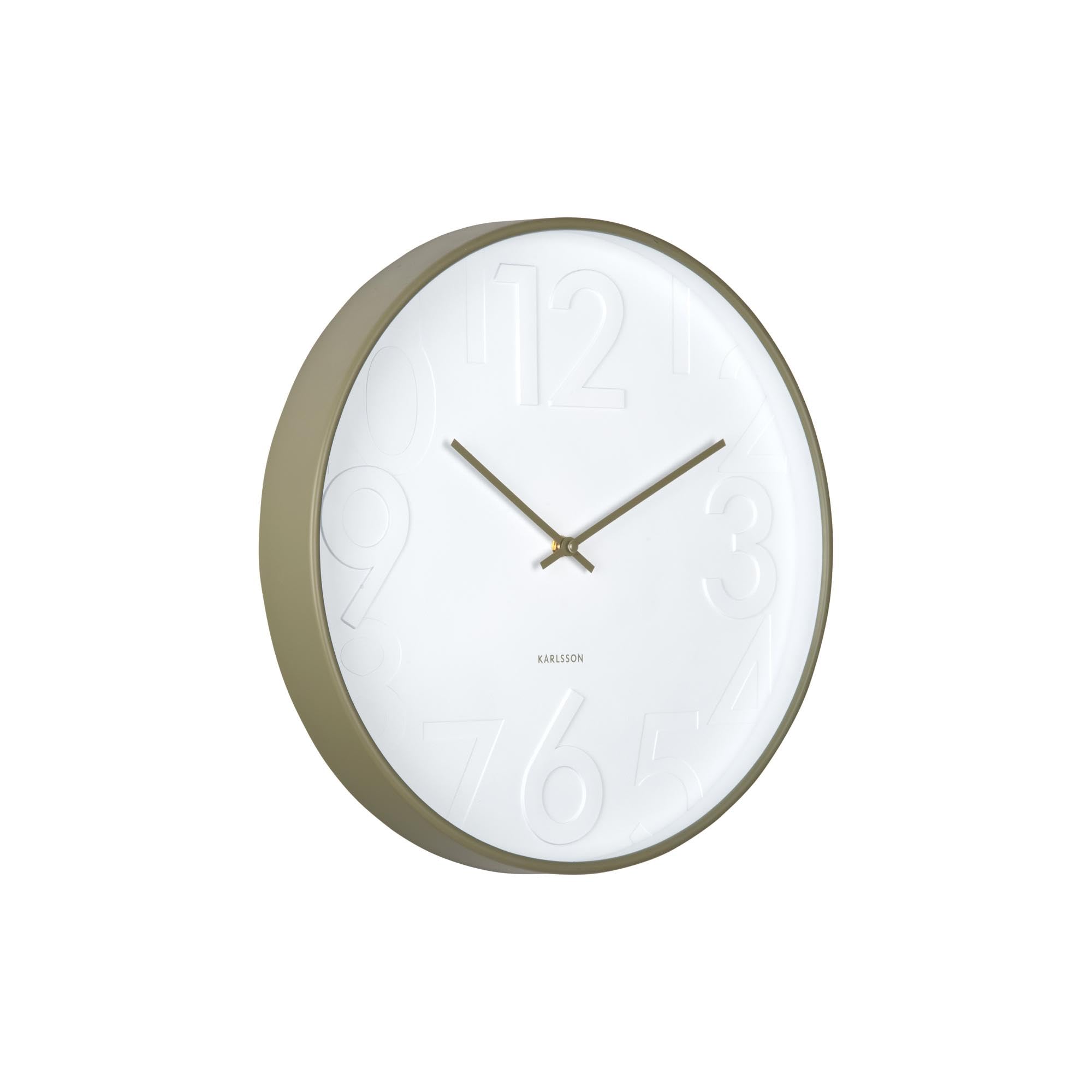 Horloge murale Ayuno Army Green pour sublimer la décoration du salon