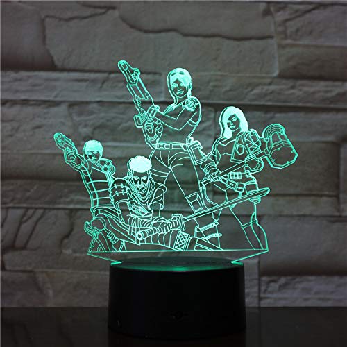 Preisvergleich Produktbild 3D Nachtlicht Spielmannschaft Illusion Lampe Led Kinder Licht Stimmungslicht Fernbedienung Nachttischlampe 7 Farben Ändern Usb Touch Switch Schreibtisch Lampen Geburtstagsgeschenk