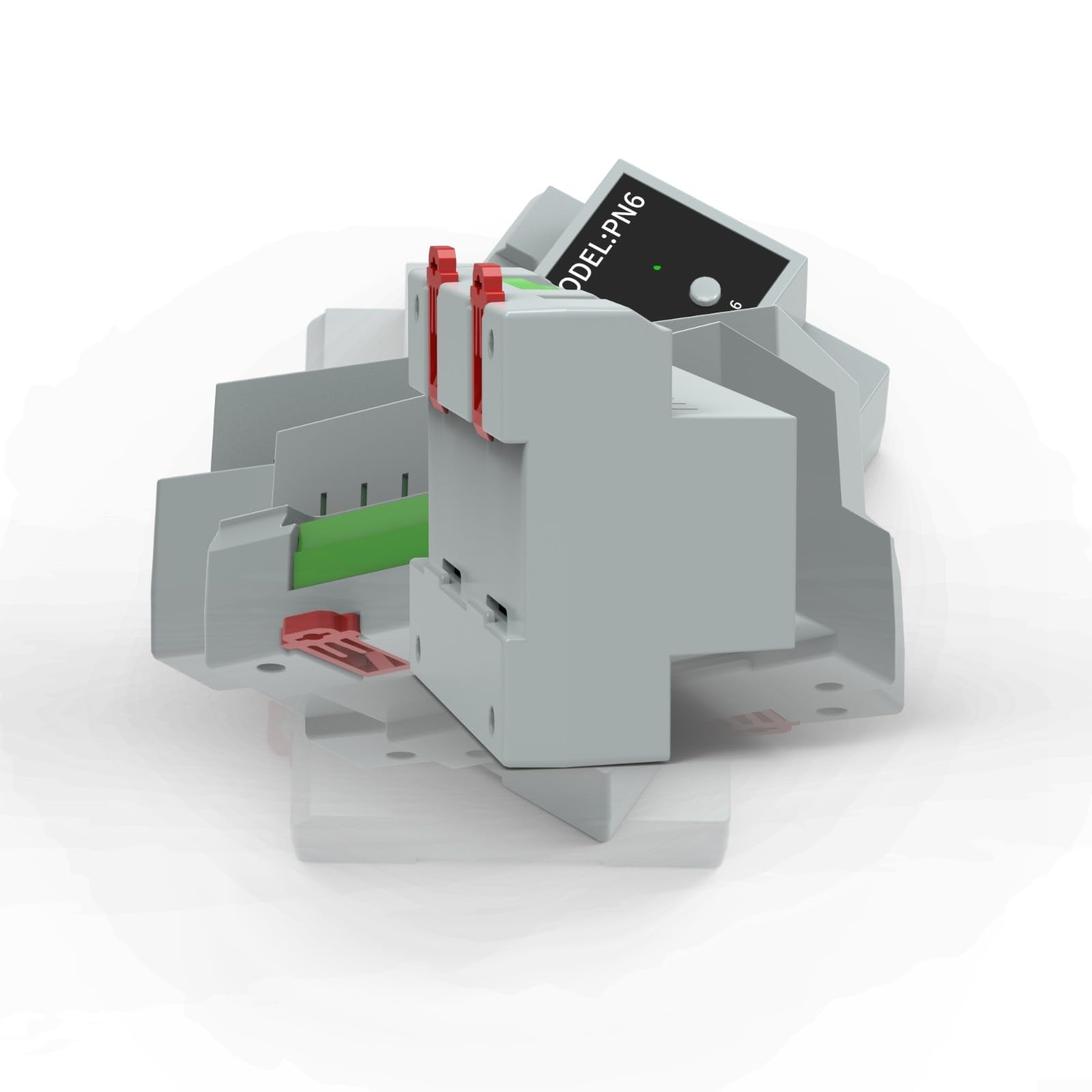 Confezione da 1 modulo interruttore relè a 6 canali 16A per Tuya Smart per ZIGBEE Telecomando WiFi con indicatori LED e pulsanti manuali ABS grigio Home Automation (per zig-bee in)