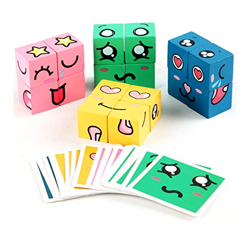 Preisvergleich Produktbild Zauberwürfel, Stickerless Speed Cube Professionelle Geschwindigkeit Oberfläche Magic Cube Jigsaw 3D Puzzle für Kinder und Erwachsene,Face Puzzle Block