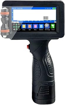 Wide Coding Applications E16 0.5/1 Inch 600DPI Handheld Inkjet Printer Text QR Barcode Batch Number Logo Label Printing Machine Lightweight and Convenient25.4mm without ink