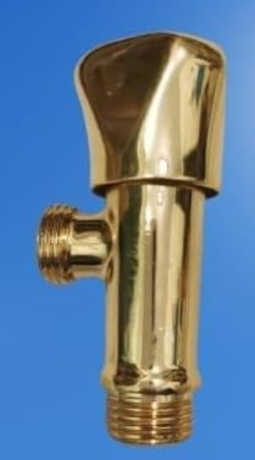 HESANIT Angle Valve Long Type for Single Lever Mixer Tap, Bathroom Fixtures - Gold