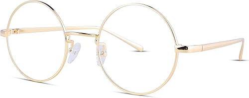 Pro Acme Lentes de lente transparentes con marco de metal redondo clásico