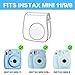 Katia Camera Case Bag Compatible for Fujifilm Instax Mini 11/ 9/ 8+/ 8 Instant Film Camera with Shoulder Strap and Photo Accessories Pocket - Bohemian