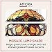 Amora Vintage Tiffany Table Lamp - Geometric Jewel Table Night Light - Multicolor Glass Nightstand Lamp - 24” Tall Stained Glass Lamp