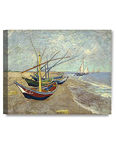 DECORARTS - Fishing Boats on the Beach by Vincent Van