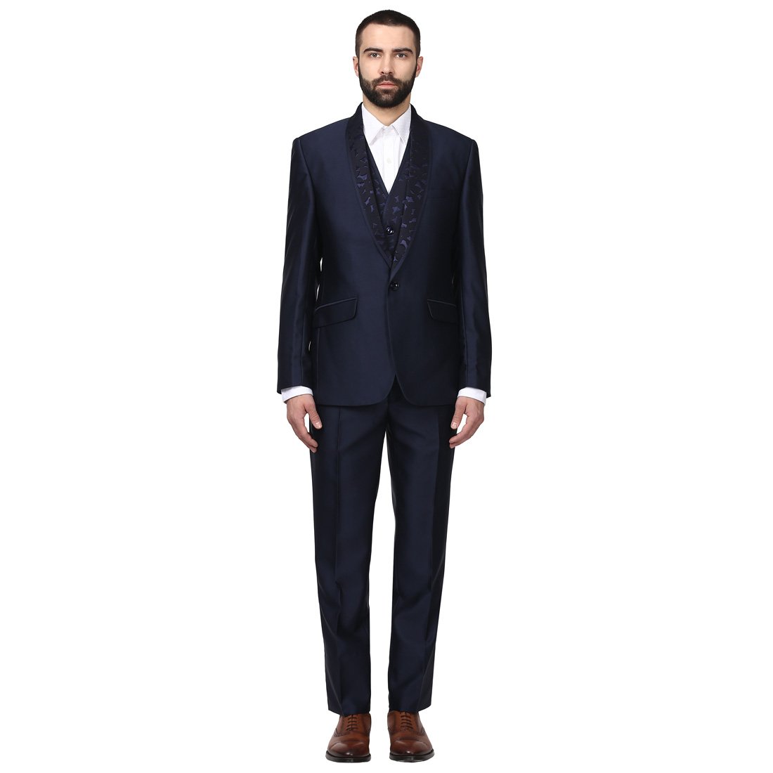 raymond Men's Regular Fit Suit (8907576584496_RIDX00283-B7_Small_Dark Blue)-picture-10