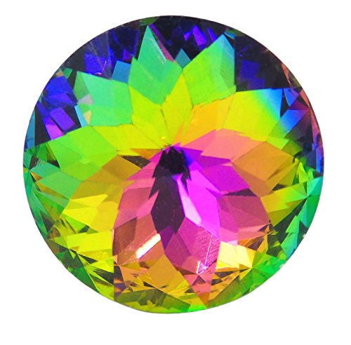 Tecrio 2pcs-Pack 30MM Colorful Crystal Glass Cupboard Wardrobe Cabinet Drawer Knob Door Pull Handle (Colorful)