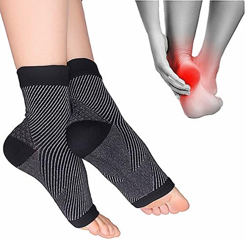 HOMASA Plantar Fasciitis Socks Compression Foot Sleeves Premium Breathable with Arch Support Fast Pain Relief Soft Ankle Brace for Women Men