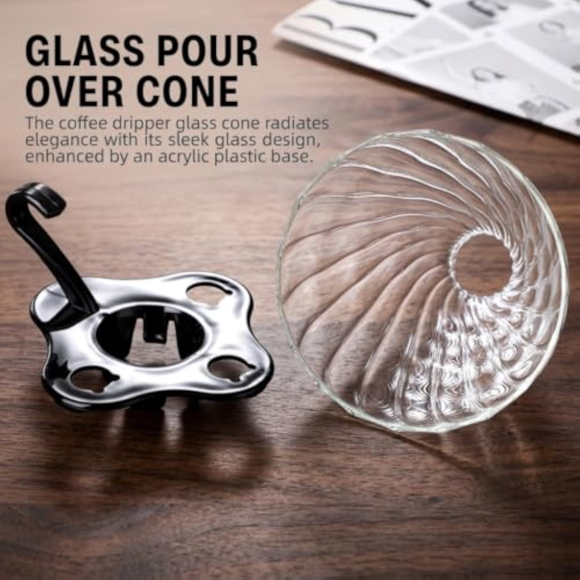 V60 Coffee Dripper with Handle Base