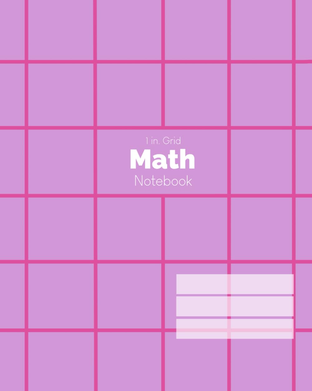 Math Graph Notebook: Purple Grid - 1 inch Large Graph Paper for Primary ...