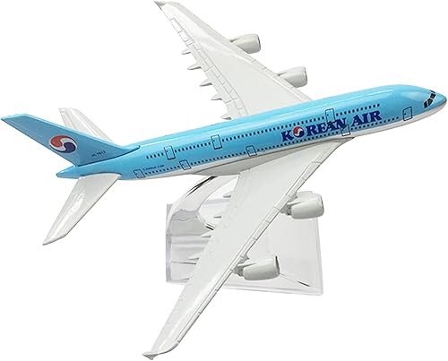 6.3 in Korean Air A380 Modelo Avión Modelo Simulación Modelo Aviación Modelo Aviación Kits de Aviación para Colección y Regalo