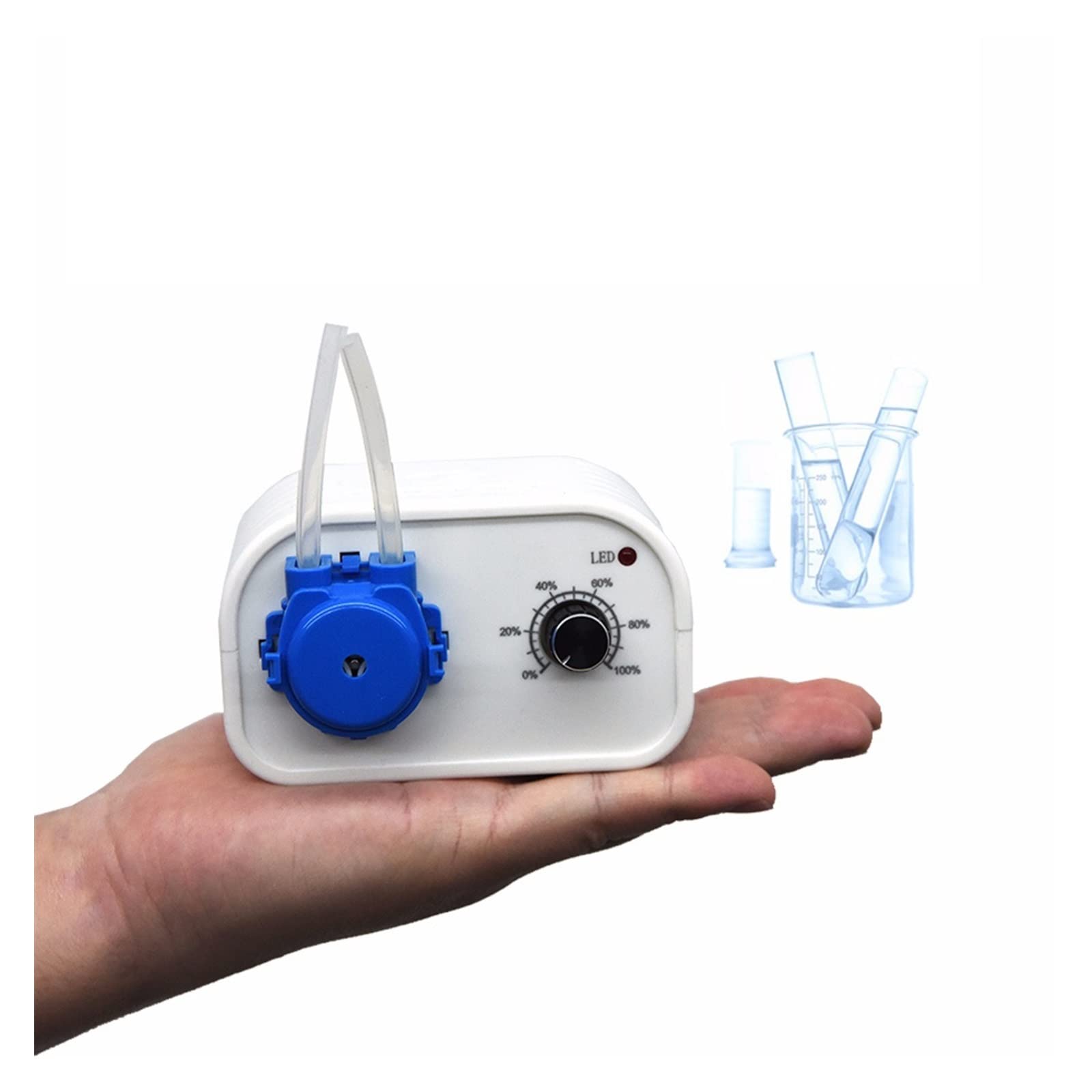 Bomba peristáltica, bomba dosificadora de líquido 24v CC for laboratorio acuario, agua eléctrica analítica, autocebante, alimentación Nasal bomba de agua portátil(S04B)