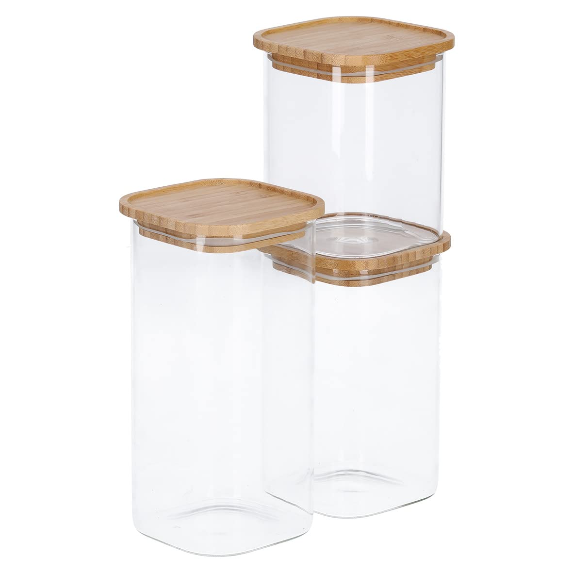 Zeller 19491 - Tarro con tapa de bambú, 900 ml, aprox. 10 x 10 x 17,7 cm