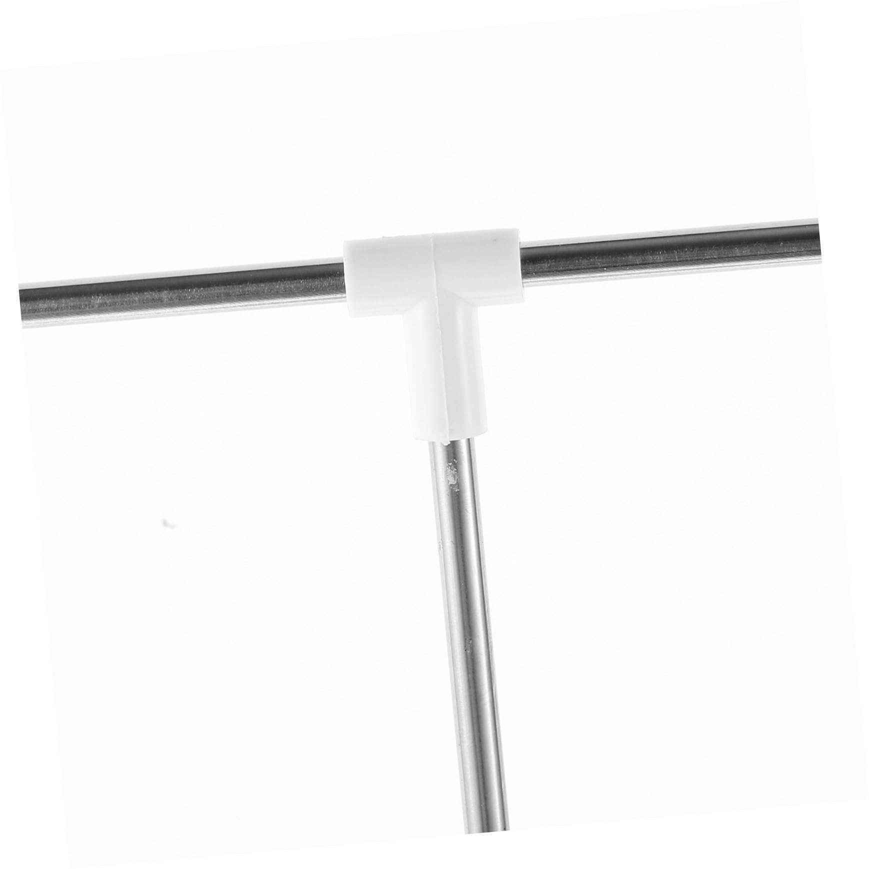 Soporte de Fondo de Mesa Ajustable en T de Acero Inoxidable Blanco