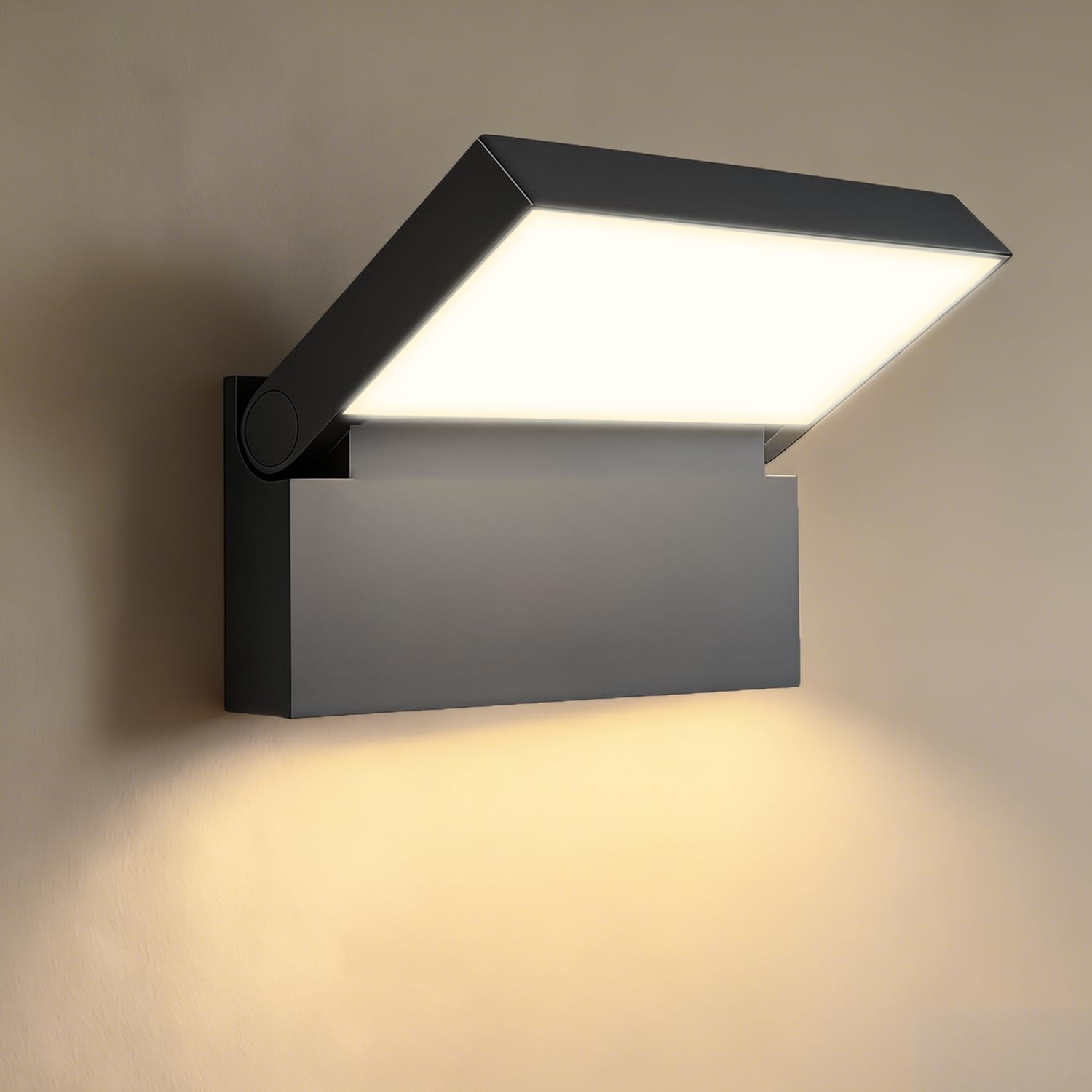 EBION 18W AußEnlampe Aussenleuchte LED, Wandleuchte Aussen,90°Schwenkbar, Aussenlampe Wand, AußEnbeleuchtung IP54 Wasserdicht, Aluminium, 4000k, Anthrazit