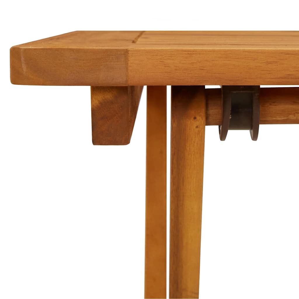 vidaXL Mesa Plegable de jardín de Madera Maciza de Acacia 60x60x75 cm