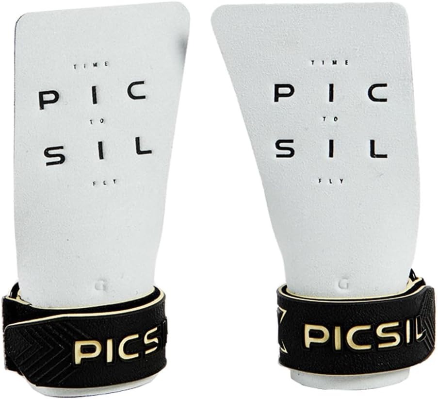 PICSIL Condor Cross Training Grips, No Hole Grips with Technical Fabric, Increased Protection and Comfort, Hand Grips for Gymnastic, Pull ups, Weightlifting, Prevents Blisters and Tears, (G, White)