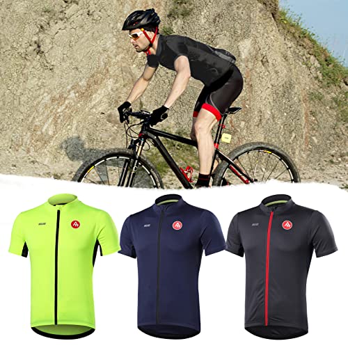 CIADAZ Camiseta masculina de ciclismo de manga curta de secagem rápida para treino atlético de corri