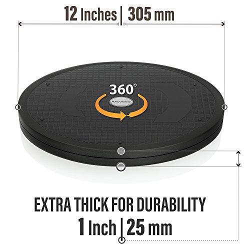 Aleratec Dual Sided Tv Swivel Base Stand, 360˚ Rotation Lazy Susan Turn Table For Televisions, Monitors, Mid-Century Modern Tv Stand, Swivel Television Mount Featuring Heavy Duty 200Lb Capacity - 12" #TOP1