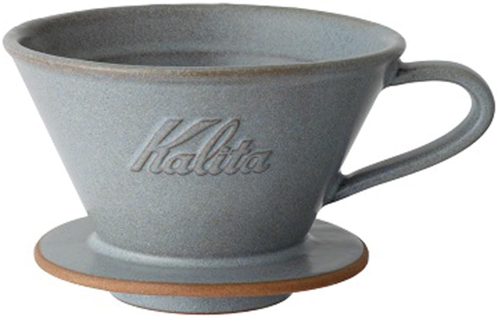 Carita Coffee Dripper Mino Ware High Heat Retention Pottery for 2 to 4 People, Sand Gray #02105 Wave Series, Made in Japan, Drip Equipment, For 2 People, For 4 Cups, Porcelain, Stylish, Outdoor