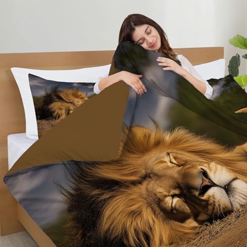 Parure de lit imprimée faune lavable avec housse de couette douce 3D - 6