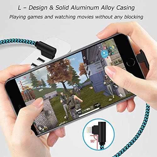 ANSEIP iPhone Charger Cable, 10FT/3M 90° Lightning Cable Nylon Braided Fast Charging iphone ipad Charger Compatible with iPhone 13 12 11 X 8 7 6 Plus iPad Pro Air mini and More