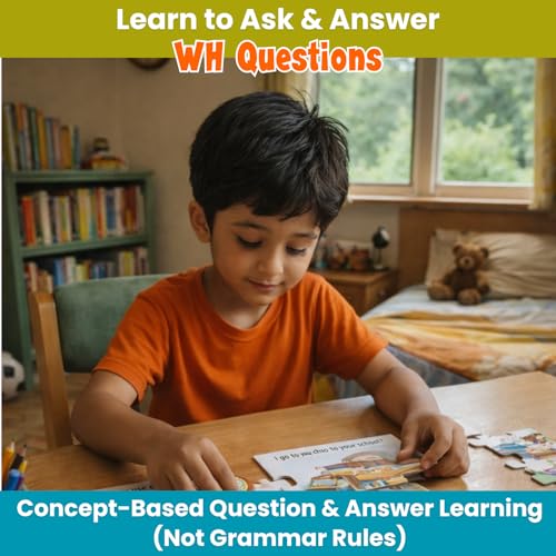 Image of Creative's 'WH' Question Series Pack of 6 - Let's Find Out What, When, Who, Where, Why & How | Develops Language - Visual Discrimination - Reasoning Skills - Learning & Education - Ages 4 & up