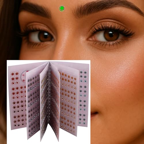 Image of VAMA Fashions Multicolour Stone Self Adhesive Kumkum Bindis Sticker Bindiya Bride Groom Forehead Bindi Spiral Book Booklet for Women & Girls (Multicolor Bindi Booklet)