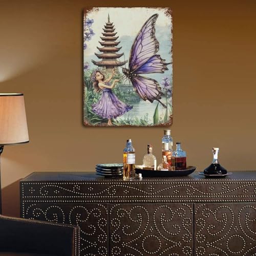 Décoration murale vintage en fer fée cadeau idéal maison - 5