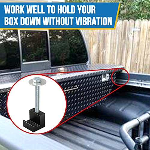 Huazu Truck Tool Box Mounting Kit, Tool Box Tie Downs Aluminum Alloy J