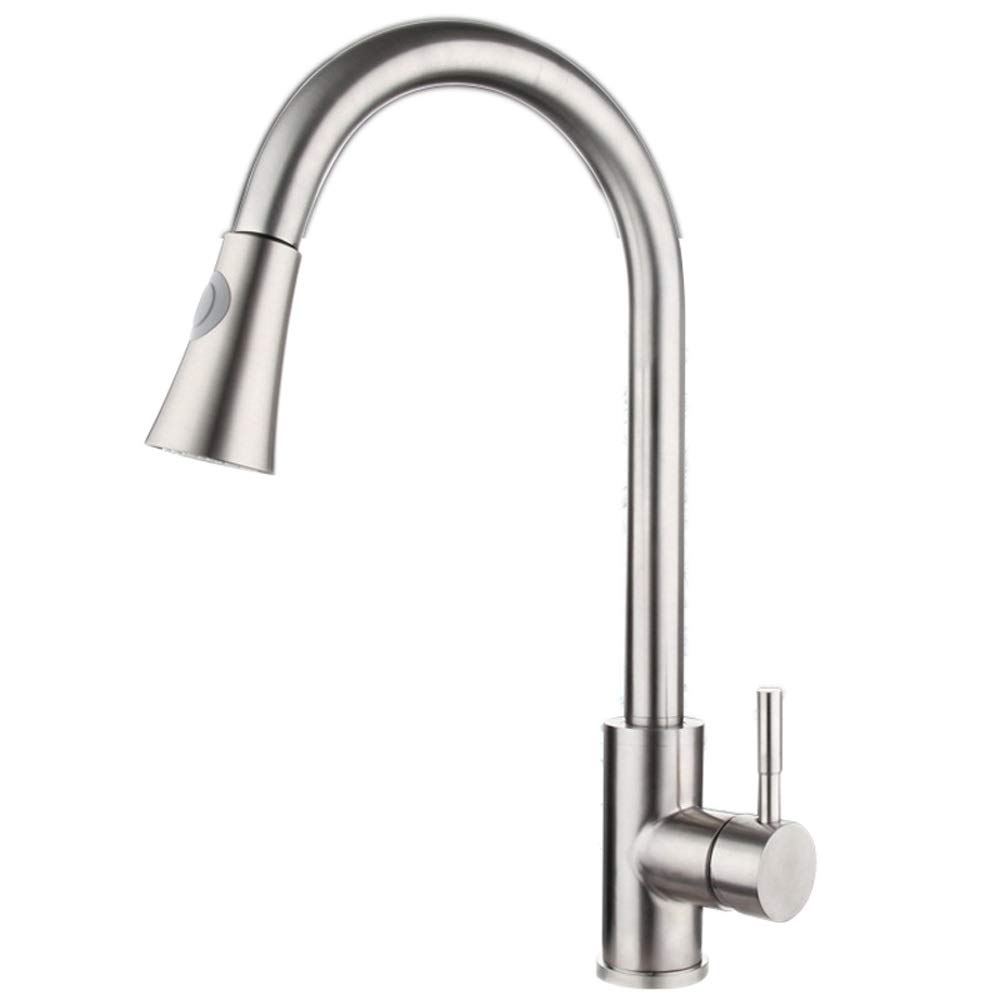 Rubinetto Miscelatore Rubinetto Estraibile per Cucina Domestica Rubinetto monocomando Controllo Facile Corpo in Ottone Rifinito in Bronzo lucidato a Olio Doccia Doppia Funzione Rubinetti a Scomparsa